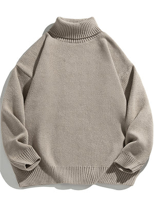 Liber AW Men's 6 Solid Color Turtleneck Sweaters