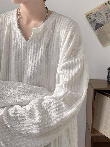 Liber AW 3 Color Little V Collar T-shirt