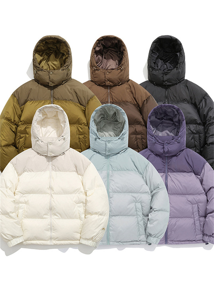 Liber Winter Unisex Patchwork Down Jackets