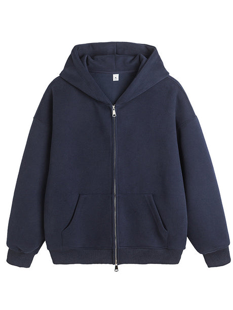 Liber AW Men's 8 Color Zippered Hooded Sweatshirt