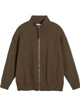 Liber AW Men's Solid Zip-up Cardigan