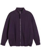 Liber AW Men's Solid Zip-up Cardigan