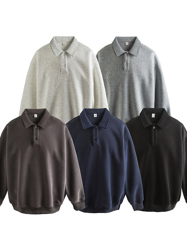 Liber AW Men's Polo Collar Sweatshirt