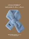 Liber Winter ACC Solid Color Faux Rabbit Fur All-match Cross Scarf