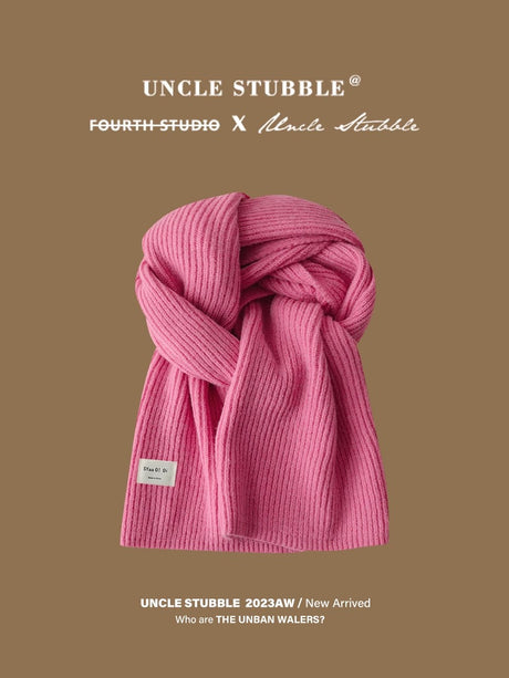 Liber Winter ACC Solid Color Simple Warm Scarf