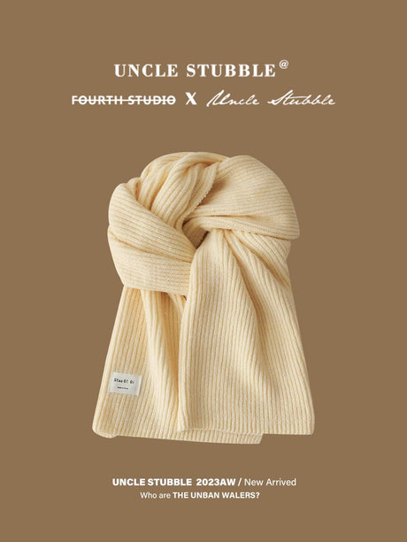 Liber Winter ACC Solid Color Simple Warm Scarf