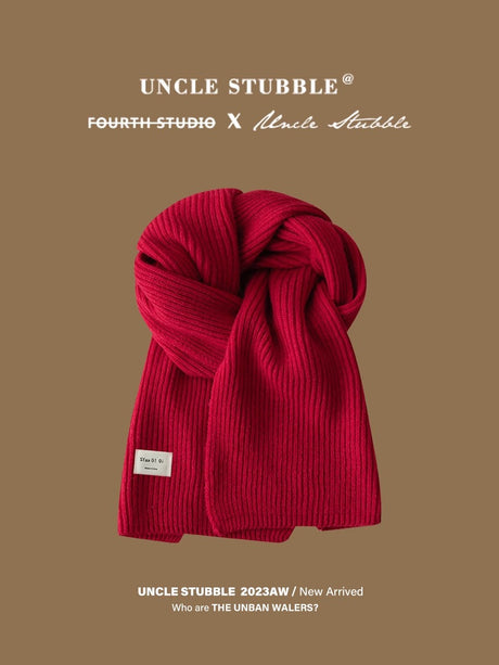 Liber Winter ACC Solid Color Simple Warm Scarf