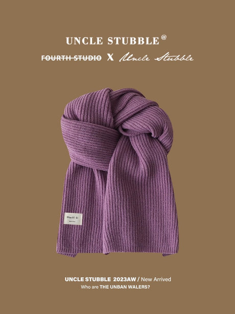 Liber Winter ACC Solid Color Simple Warm Scarf