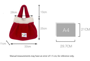Liber ACC Lamb Fleece Material Bag Christmas Handbags