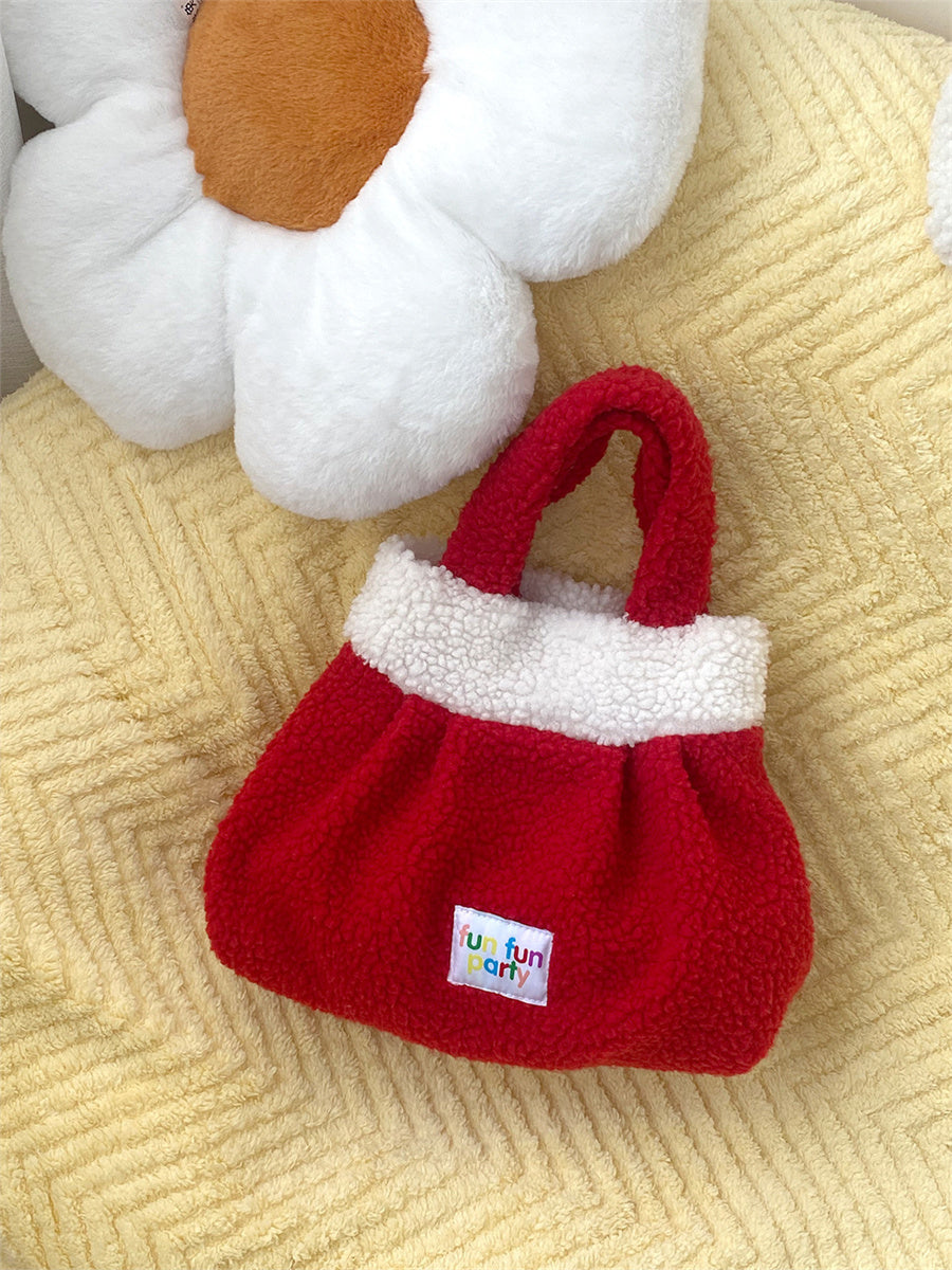 Liber ACC Lamb Fleece Material Bag Christmas Handbags