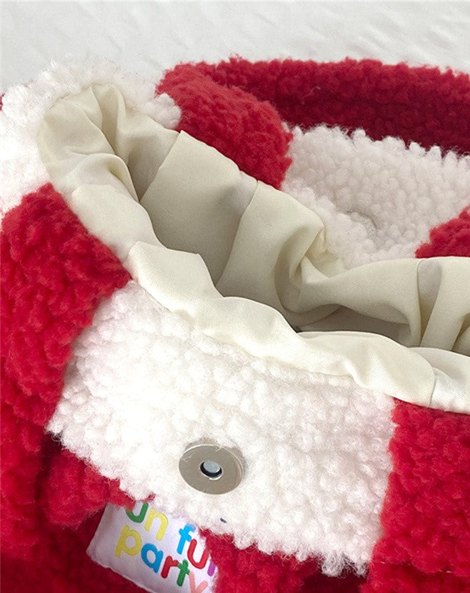 Liber ACC Lamb Fleece Material Bag Christmas Handbags