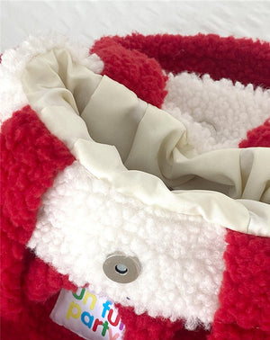 Liber ACC Lamb Fleece Material Bag Christmas Handbags