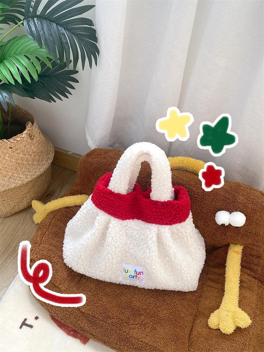 Liber ACC Lamb Fleece Material Bag Christmas Handbags