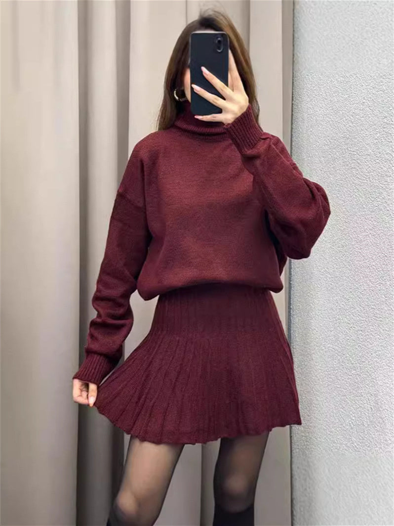 Liber AW Women's 12 Color Knitted Two-piece Set