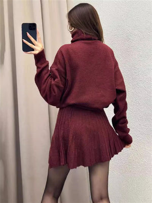 Liber AW Women's 12 Color Knitted Two-piece Set
