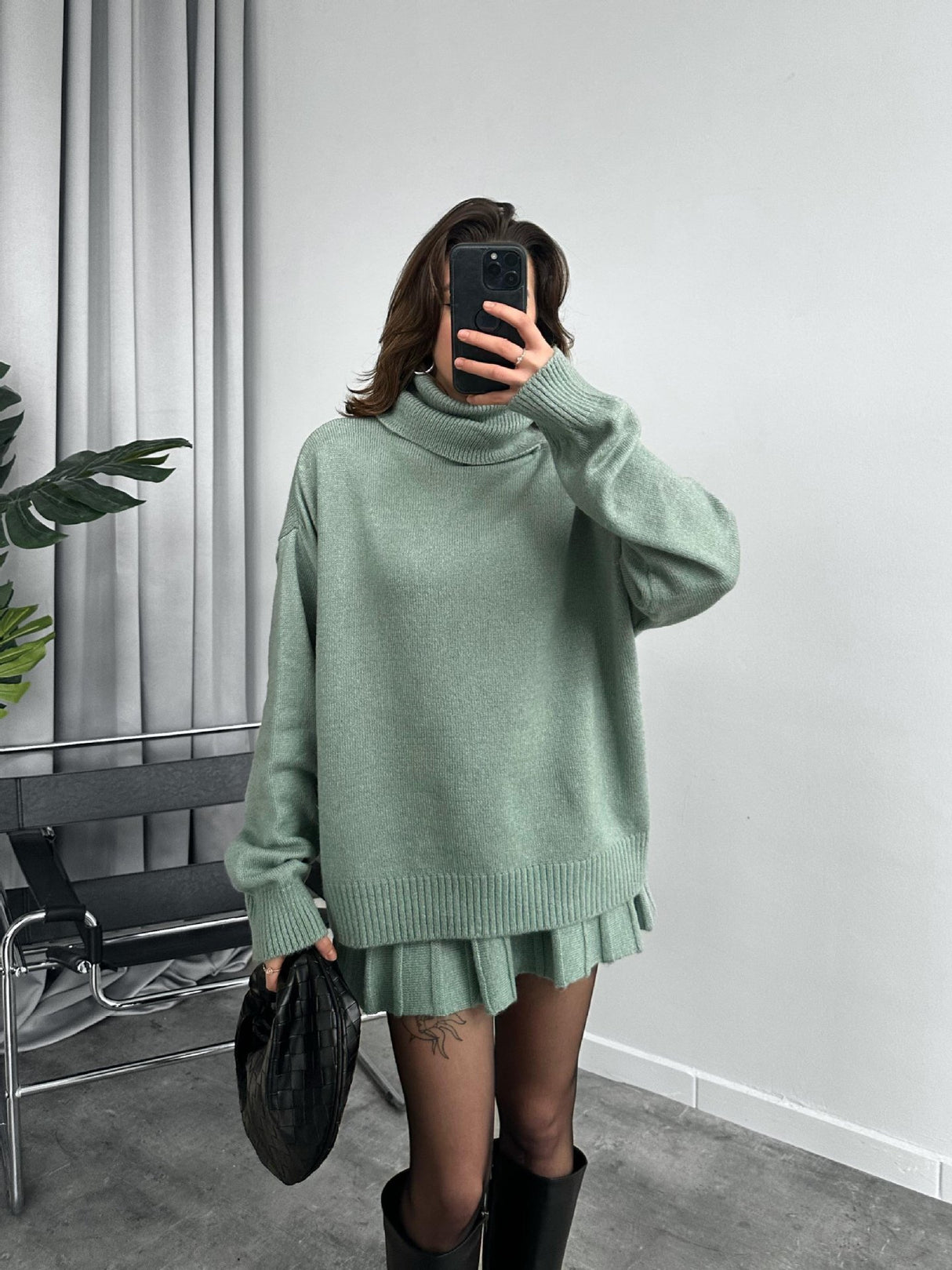 Liber AW Women's 12 Color Knitted Two-piece Set