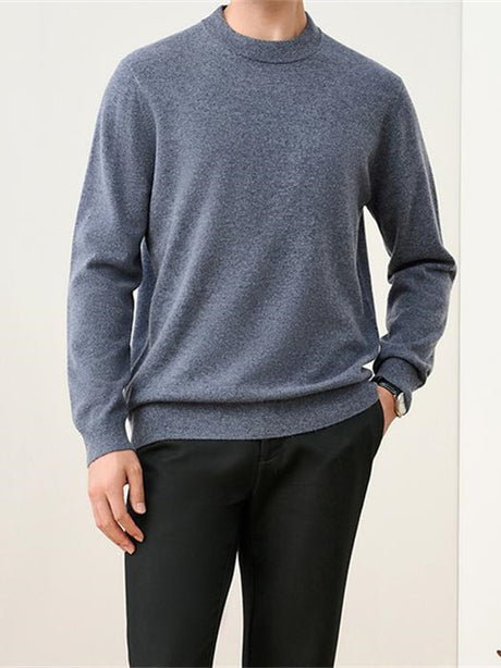 Liber Fall Men's 5 Colors Half Turtleneck Sweater
