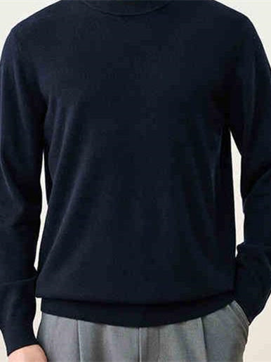 Liber Fall Men's 5 Colors Half Turtleneck Sweater