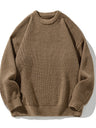 Liber AW Men's 7 Solid Colors Round Neck Long Sleeve Sweaters