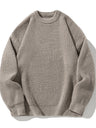 Liber AW Men's 7 Solid Colors Round Neck Long Sleeve Sweaters