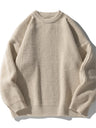 Liber AW Men's 7 Solid Colors Round Neck Long Sleeve Sweaters