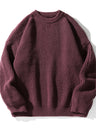 Liber AW Men's 7 Solid Colors Round Neck Long Sleeve Sweaters