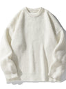 Liber AW Men's 7 Solid Colors Round Neck Long Sleeve Sweaters