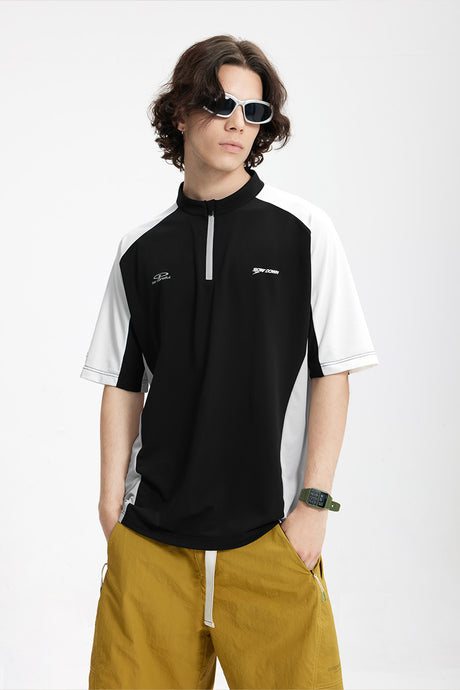 Liber SS Men's Cycling Couple Contrast Color Stitching T-shirt