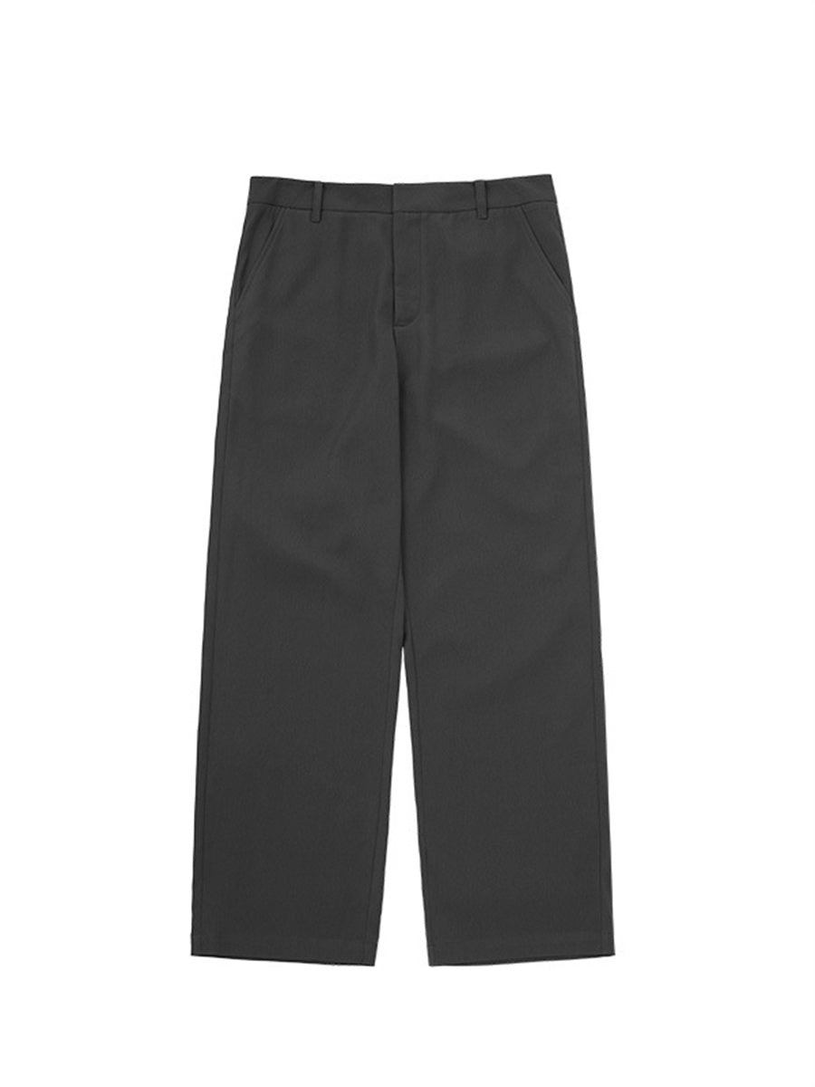 Liber SS men's solid color high-heeled simple suit trousers