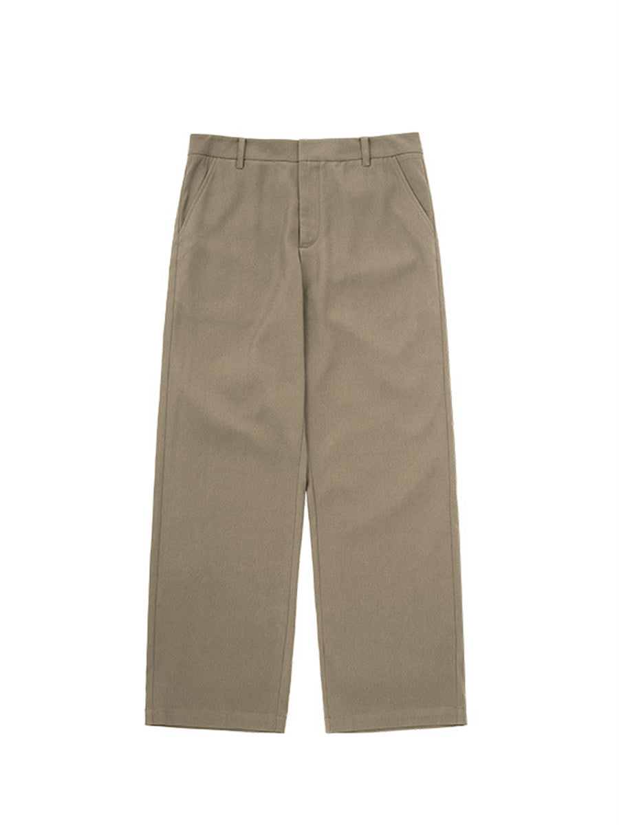 Liber SS men's solid color high-heeled simple suit trousers