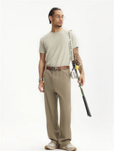 Liber SS men's solid color high-heeled simple suit trousers