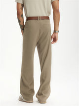 Liber SS men's solid color high-heeled simple suit trousers