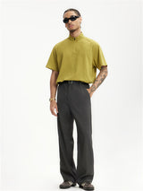 Liber SS men's solid color high-heeled simple suit trousers
