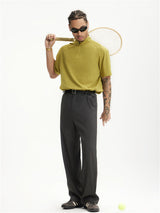 Liber SS men's solid color high-heeled simple suit trousers