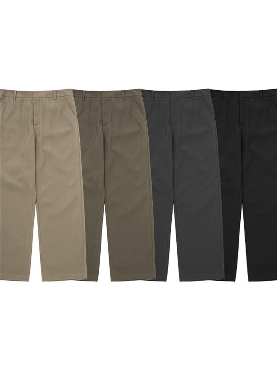Liber SS men's solid color high-heeled simple suit trousers