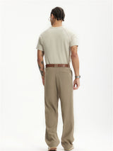 Liber SS men's solid color high-heeled simple suit trousers