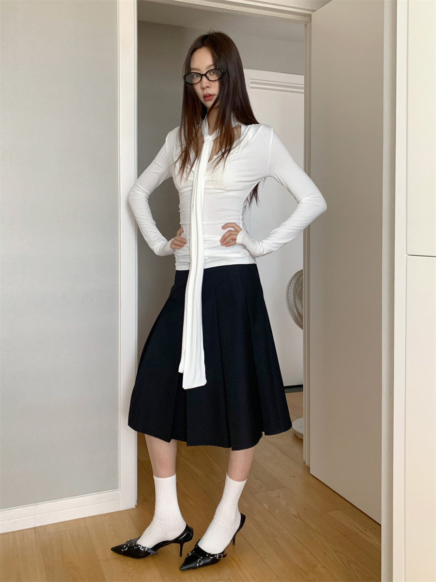 Liber Spring Women's Lace Trim Short Skirt