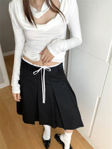 Liber Spring Women's Lace Trim Short Skirt