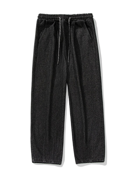Liber Spring Men's Solid Vintage Loose Pants