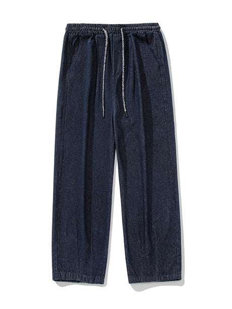 Liber Spring Men's Solid Vintage Loose Pants