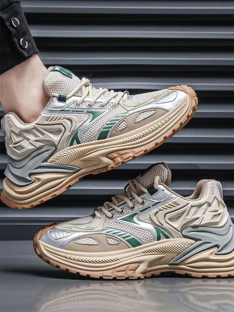 Liber Spring ACC contrast color thick sole heightening sneakers