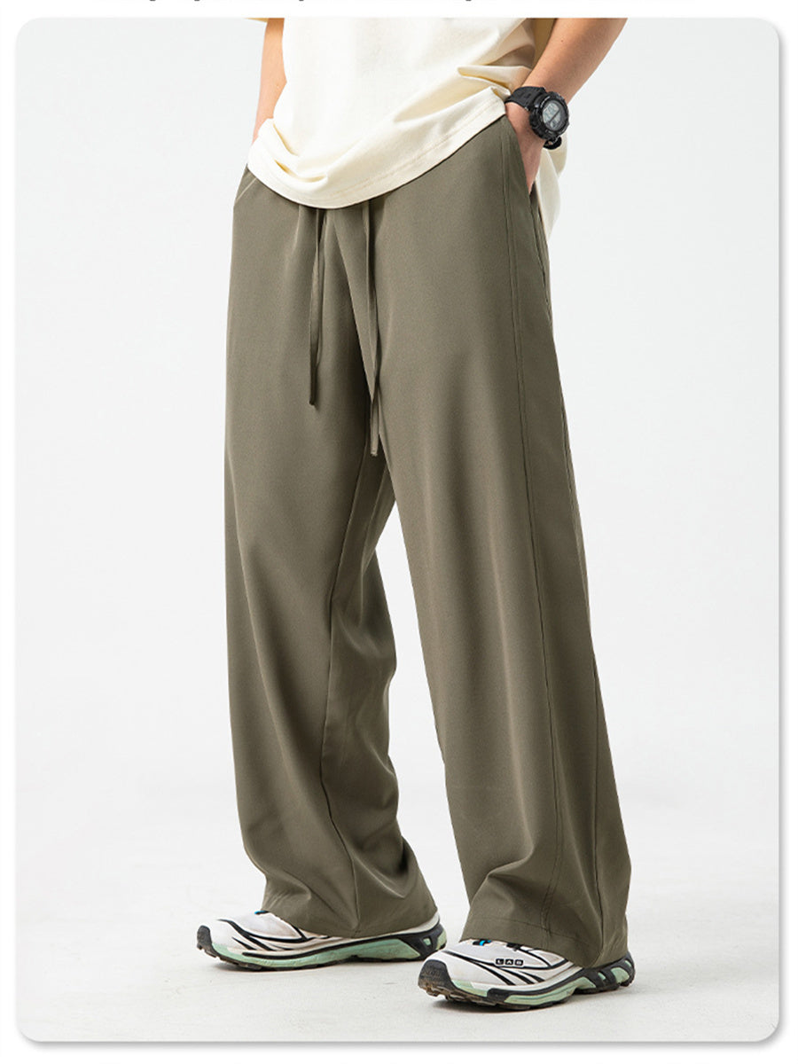 Liber Spring Men's Solid Color Anti-wrinkle All-match Pants