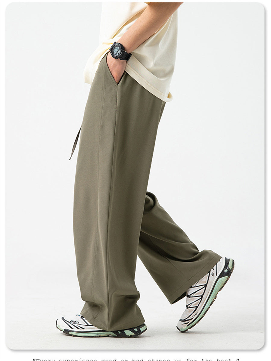 Liber Spring Men's Solid Color Anti-wrinkle All-match Pants
