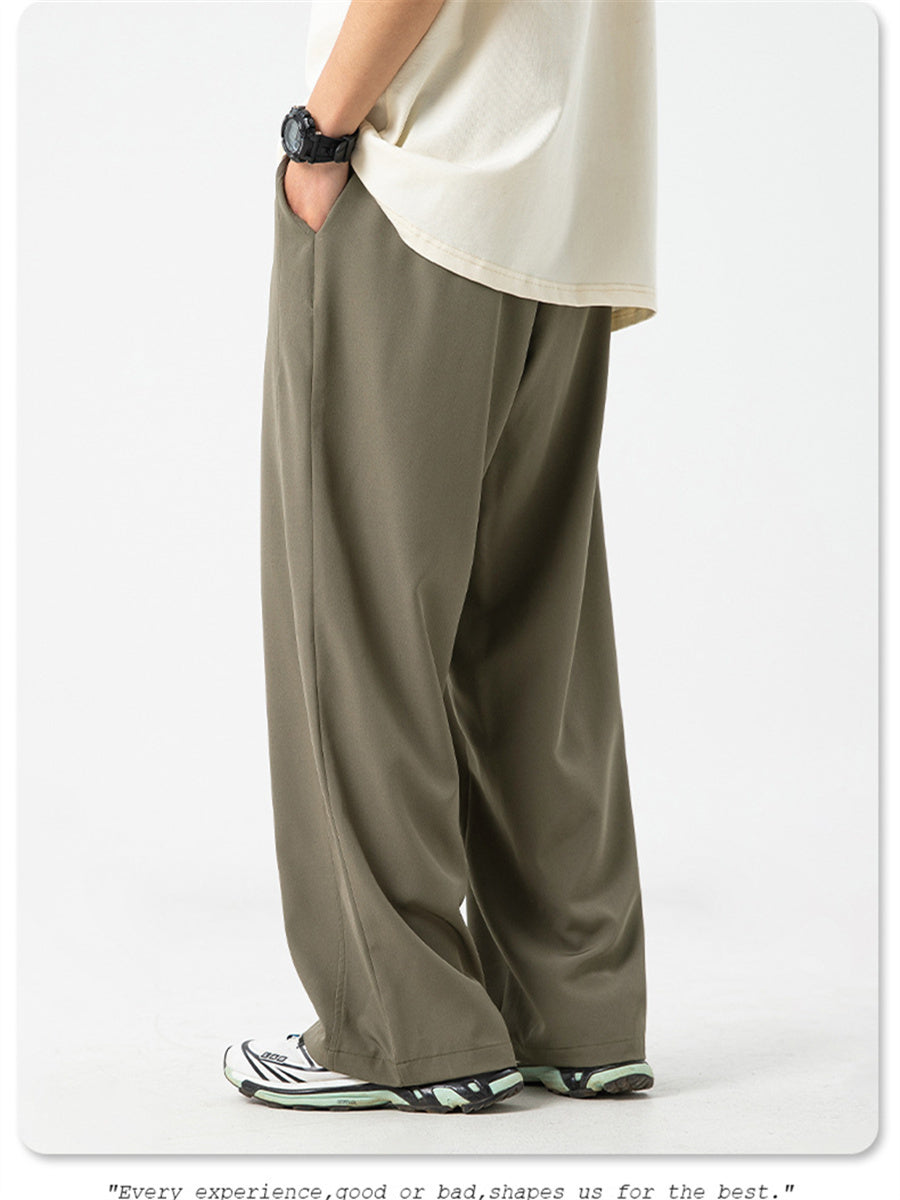 Liber Spring Men's Solid Color Anti-wrinkle All-match Pants