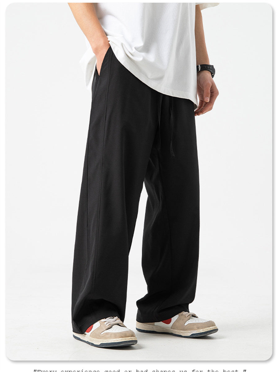 Liber Spring Men's Solid Color Anti-wrinkle All-match Pants