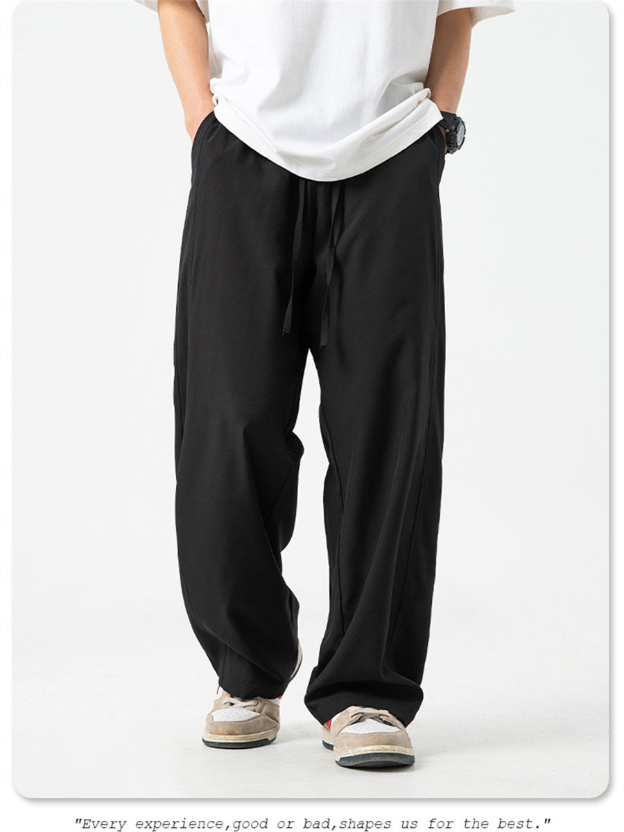 Liber Spring Men's Solid Color Anti-wrinkle All-match Pants