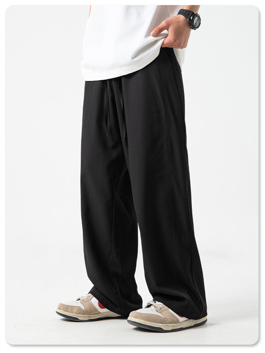Liber Spring Men's Solid Color Anti-wrinkle All-match Pants
