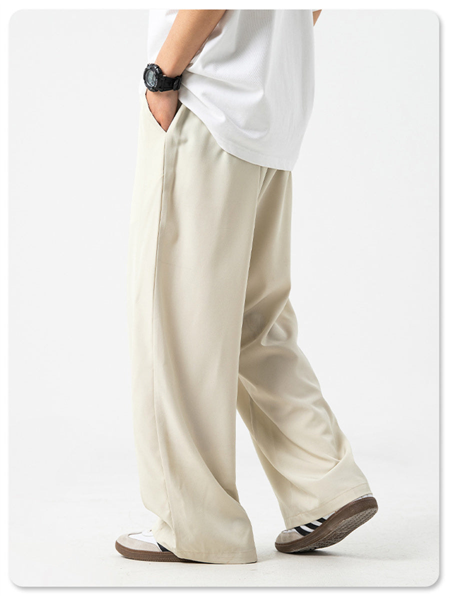 Liber Spring Men's Solid Color Anti-wrinkle All-match Pants