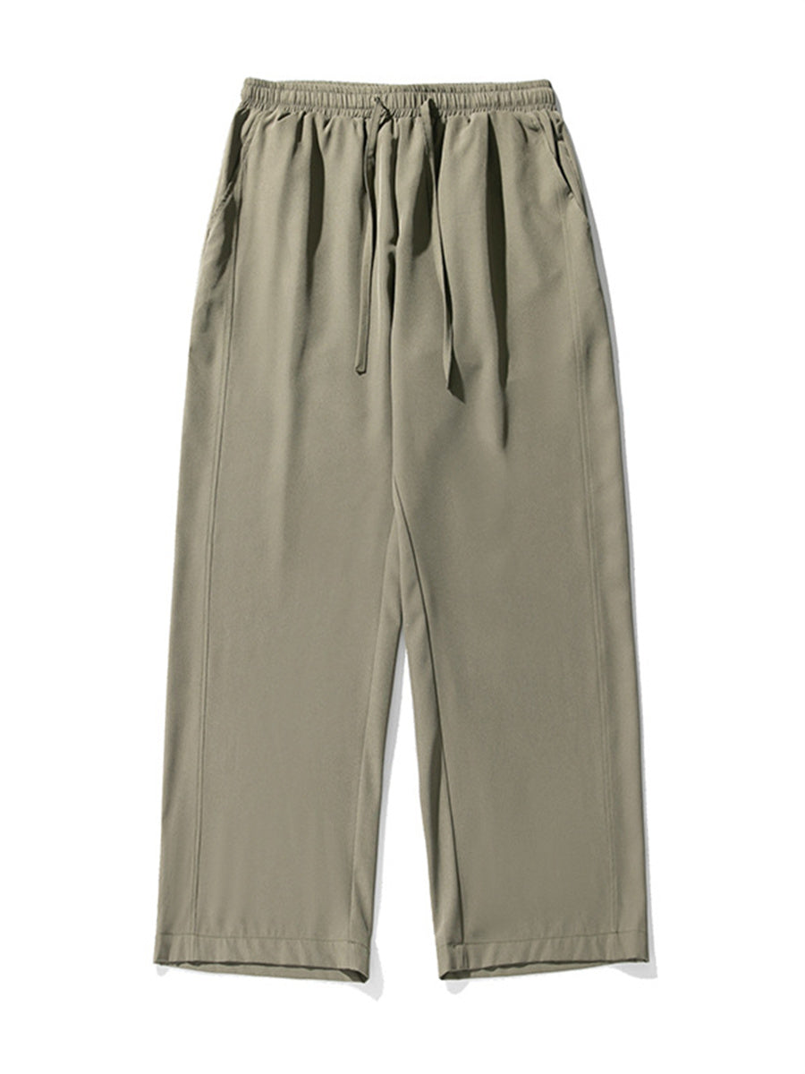 Liber Spring Men's Solid Color Anti-wrinkle All-match Pants