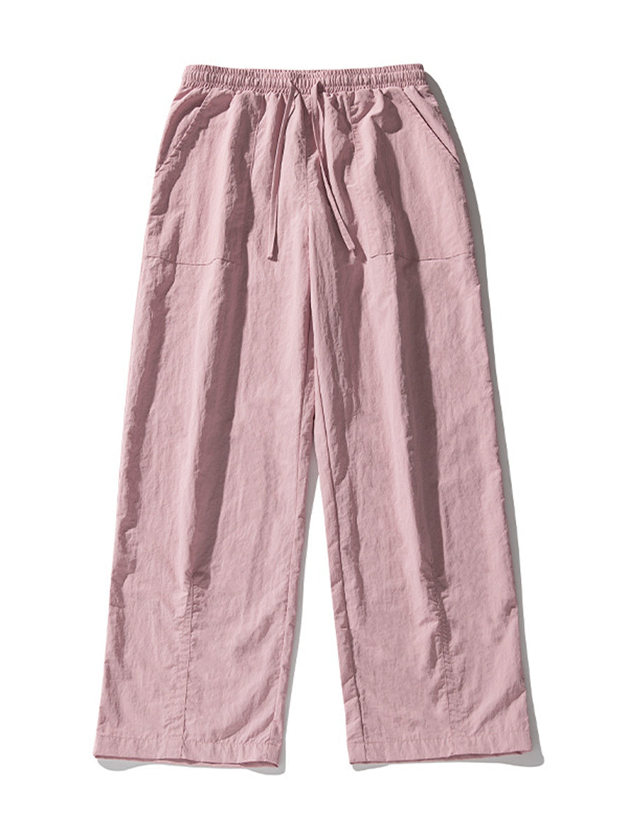 Liber SS Men's Solid Color Large Capacity Couple Pants